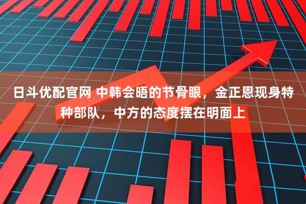 日斗优配官网 中韩会晤的节骨眼,金正恩现身特种部队,中方的态度摆在明面上