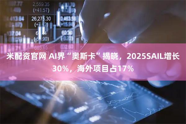 米配资官网 AI界“奥斯卡”揭晓，2025SAIL增长30%，海外项目占17%